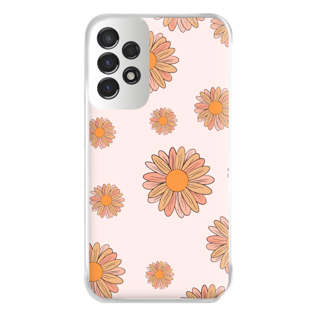 Peach Daisy Phone Case for Galaxy A53