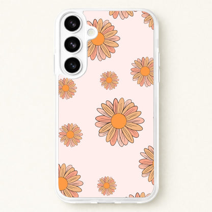 Peach Daisy Phone Case for Galaxy S26 Plus