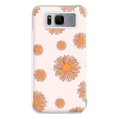 Peach Daisy Phone Case for Galaxy S8 Plus