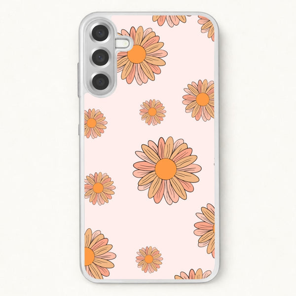 Peach Daisy Phone Case for Galaxy A17