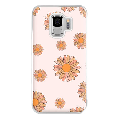 Peach Daisy Phone Case for Galaxy S9 Plus