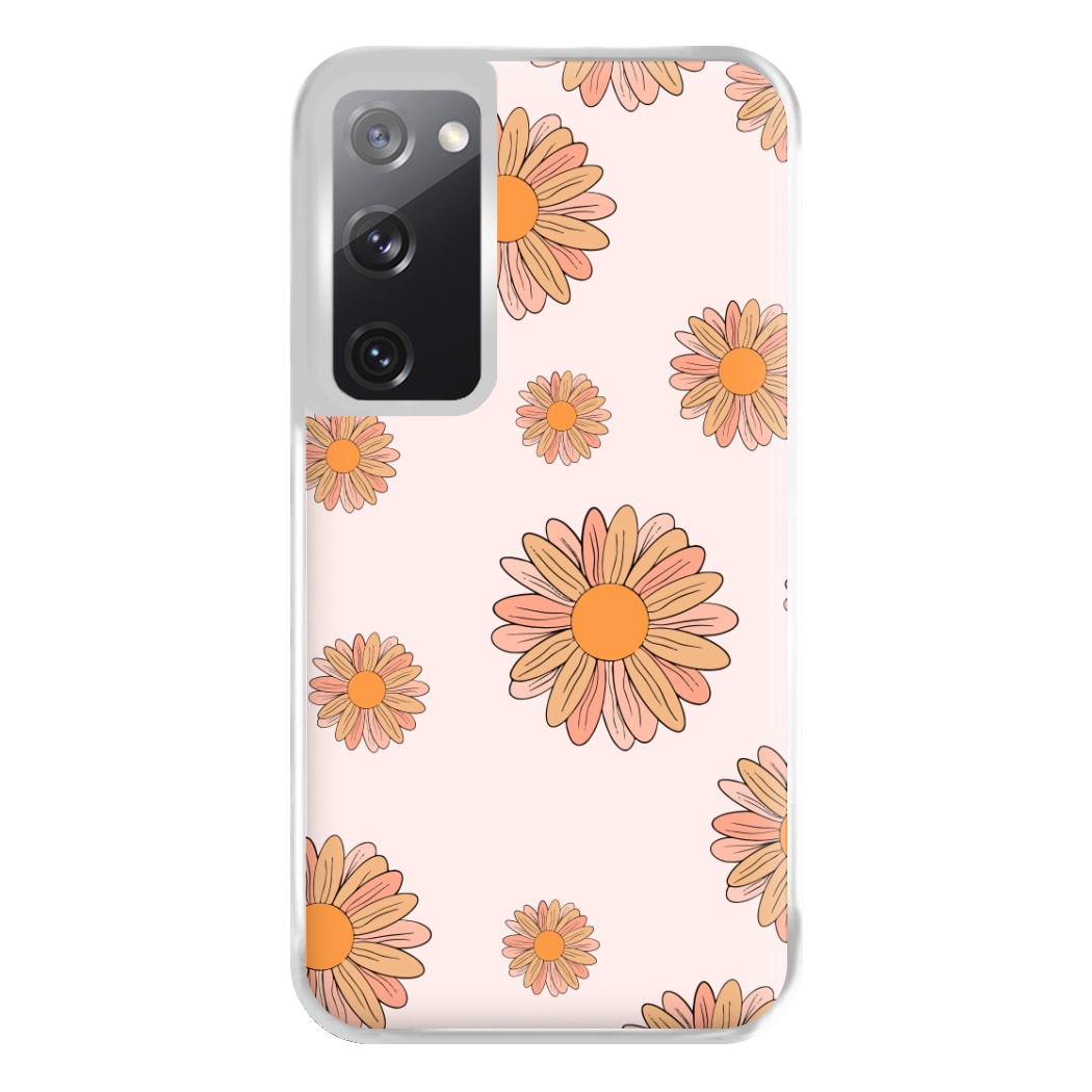 Peach Daisy Phone Case for Galaxy S20FE