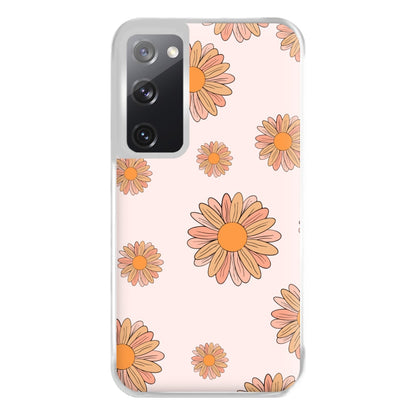 Peach Daisy Phone Case for Galaxy S20FE