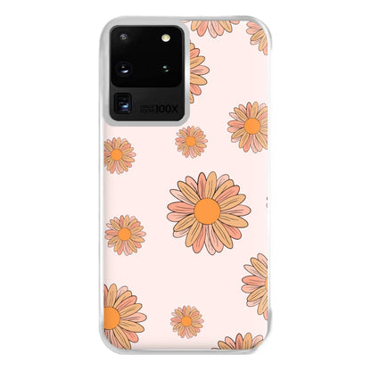 Peach Daisy Phone Case for Galaxy S20 Ultra