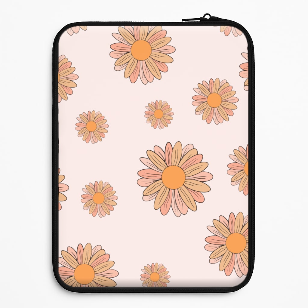 Peach Daisy Laptop Sleeve