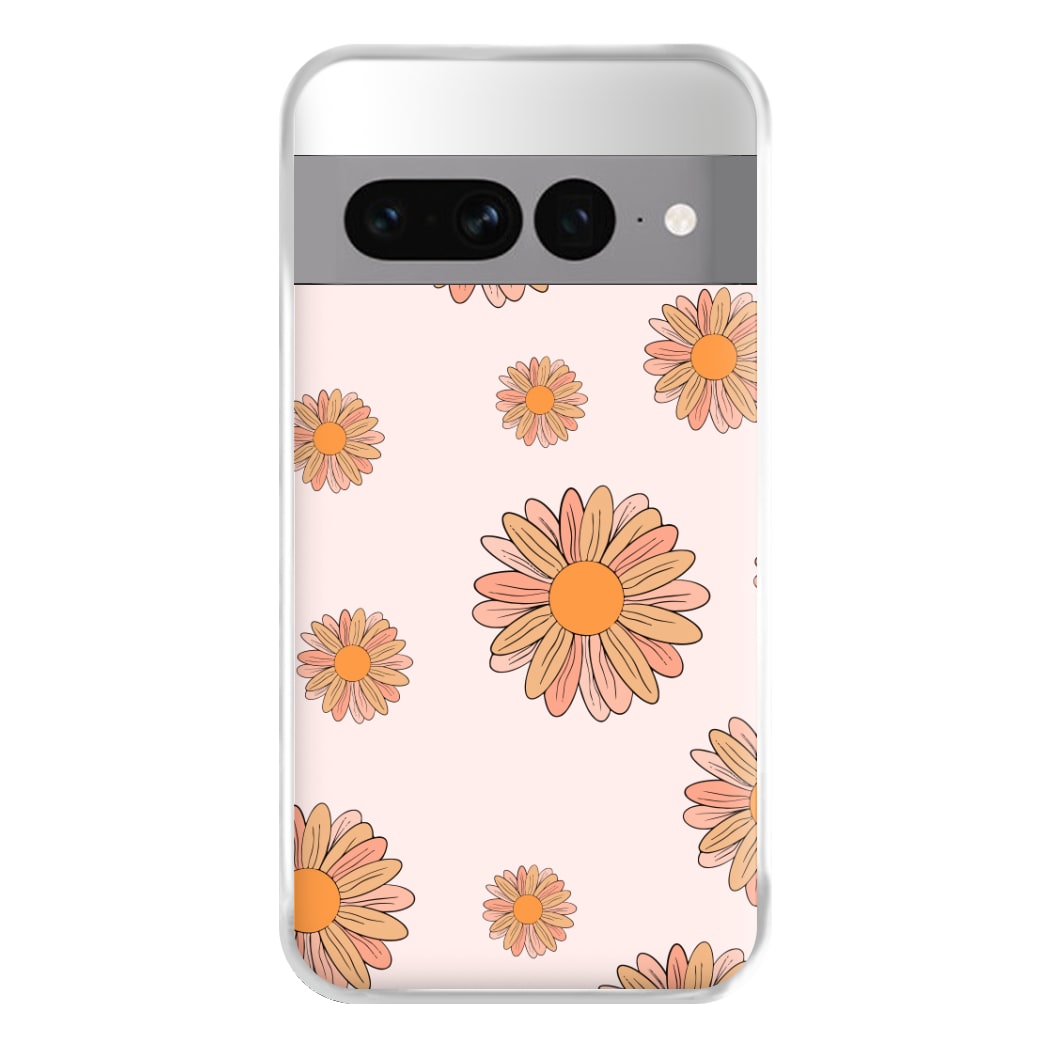 Peach Daisy Phone Case for Google Pixel 7 Pro