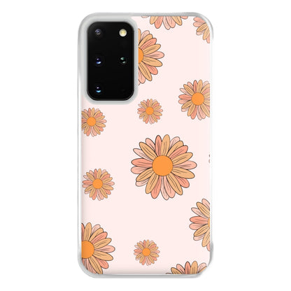 Peach Daisy Phone Case for Galaxy S20 Plus