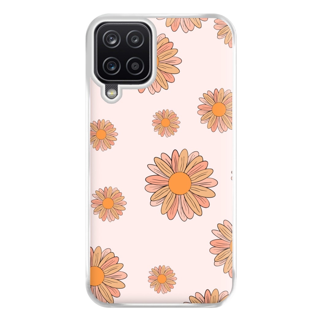 Peach Daisy Phone Case for Galaxy A12