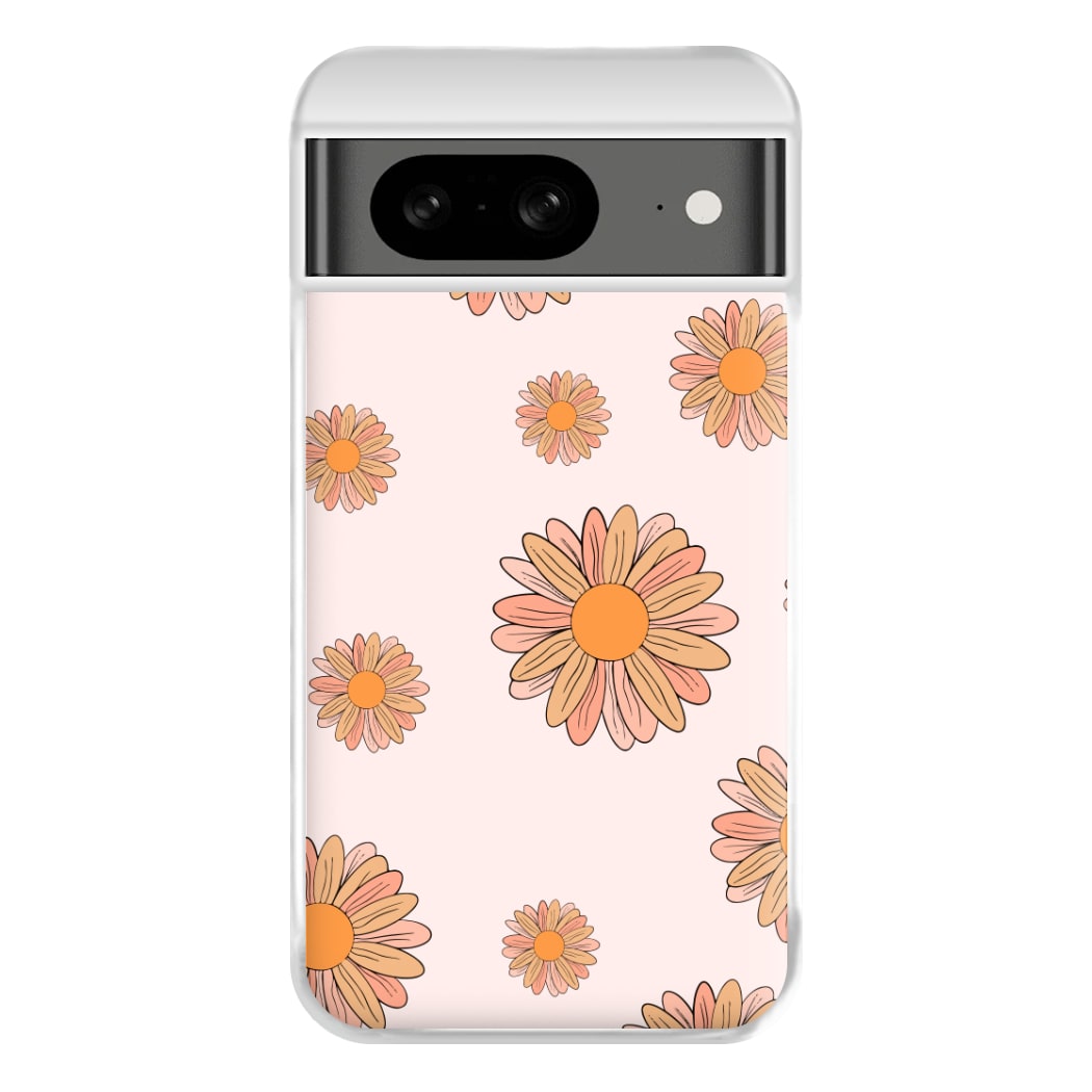 Peach Daisy Phone Case for Google Pixel 8