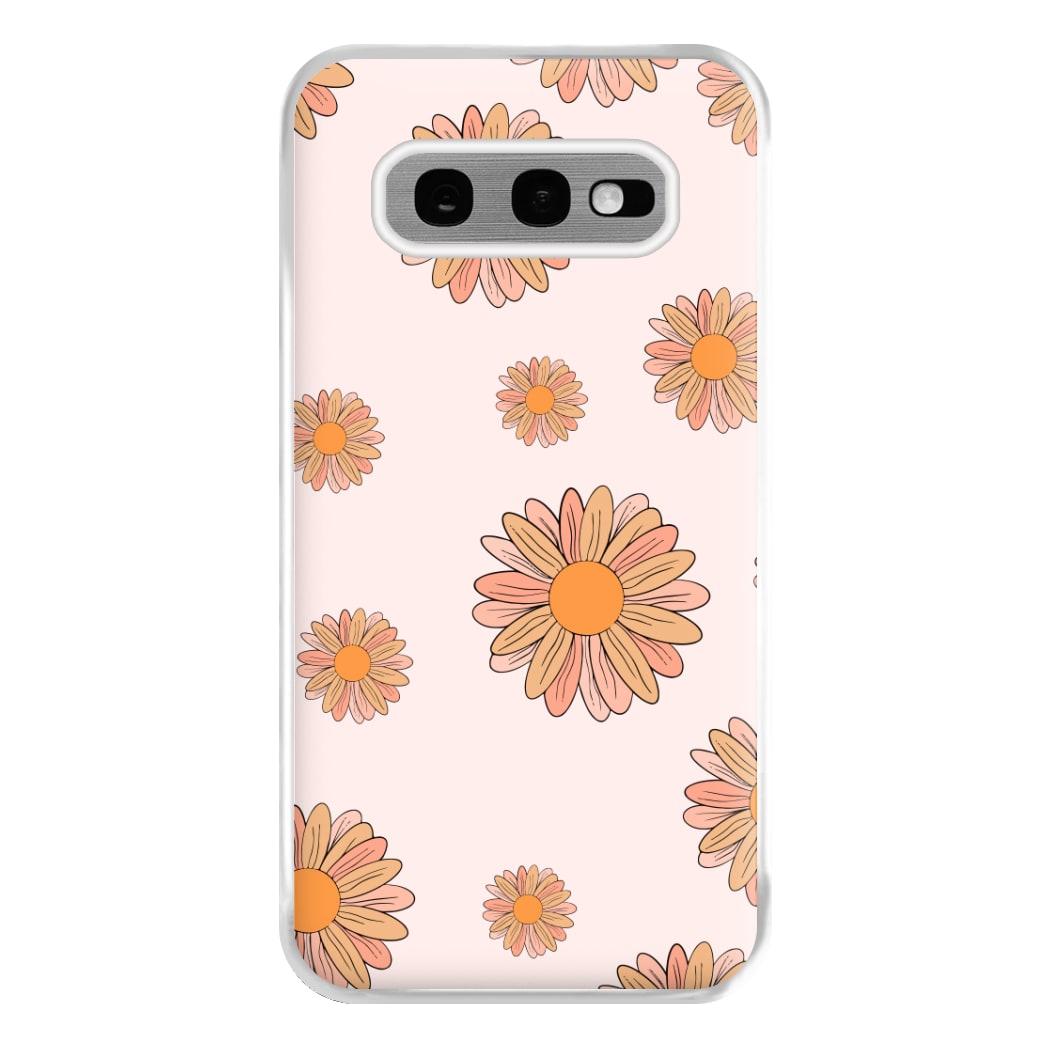 Peach Daisy Phone Case for Galaxy S10e