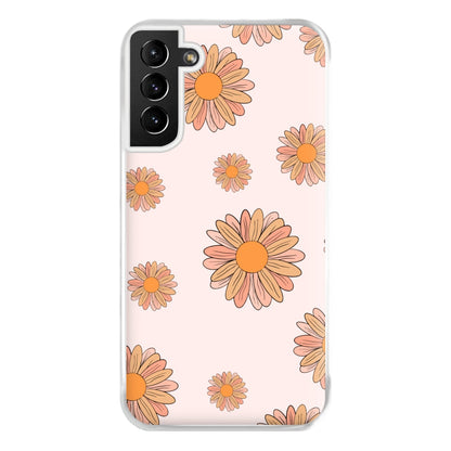 Peach Daisy Phone Case for Galaxy S21 Plus