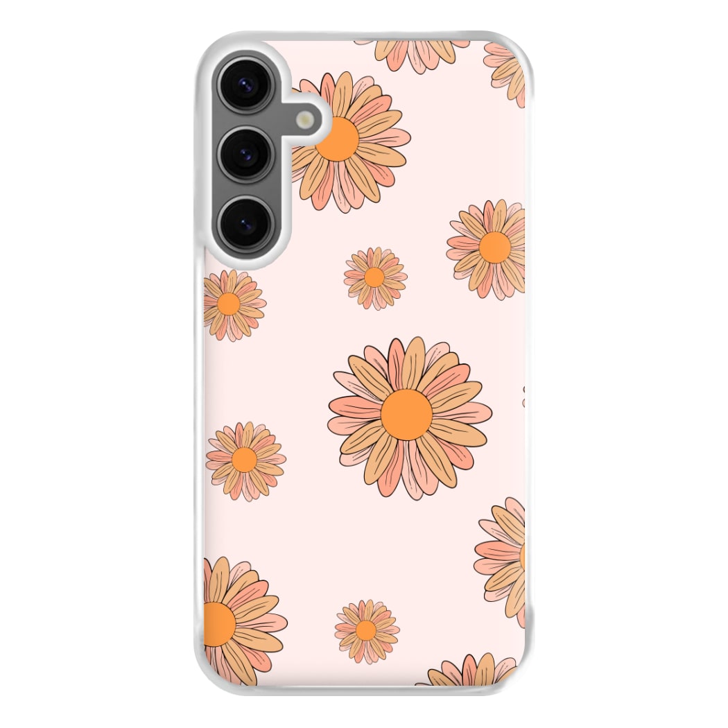 Peach Daisy Phone Case for Galaxy S24FE