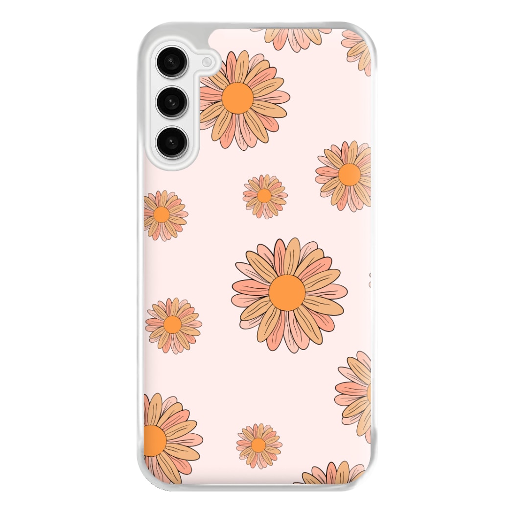 Peach Daisy Phone Case for Galaxy S23FE