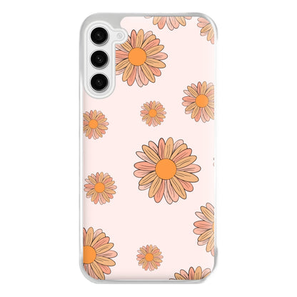 Peach Daisy Phone Case for Galaxy S23FE