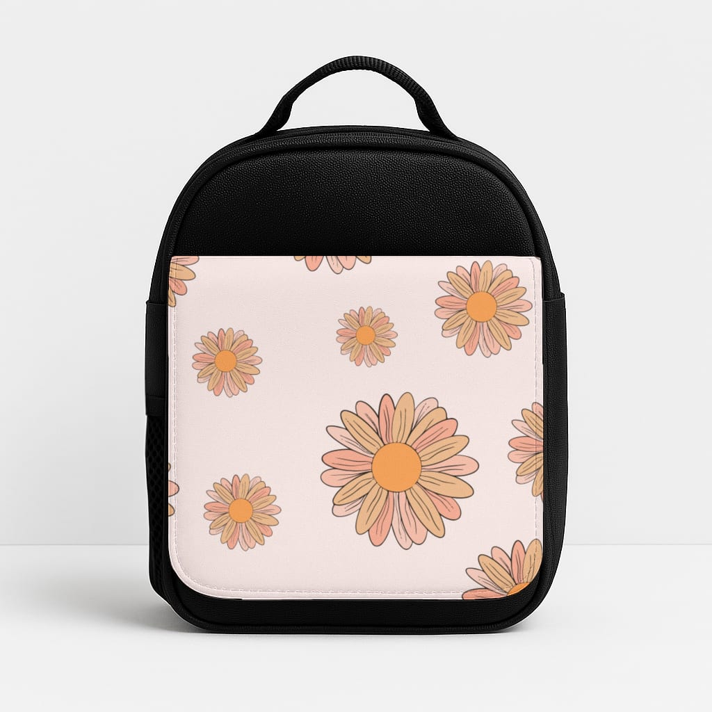 Peach Daisy Insulated Lunchbox