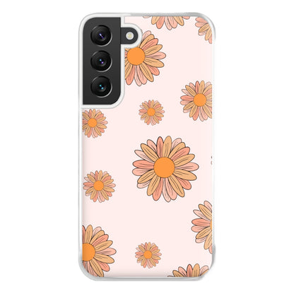 Peach Daisy Phone Case for Galaxy S22 Plus