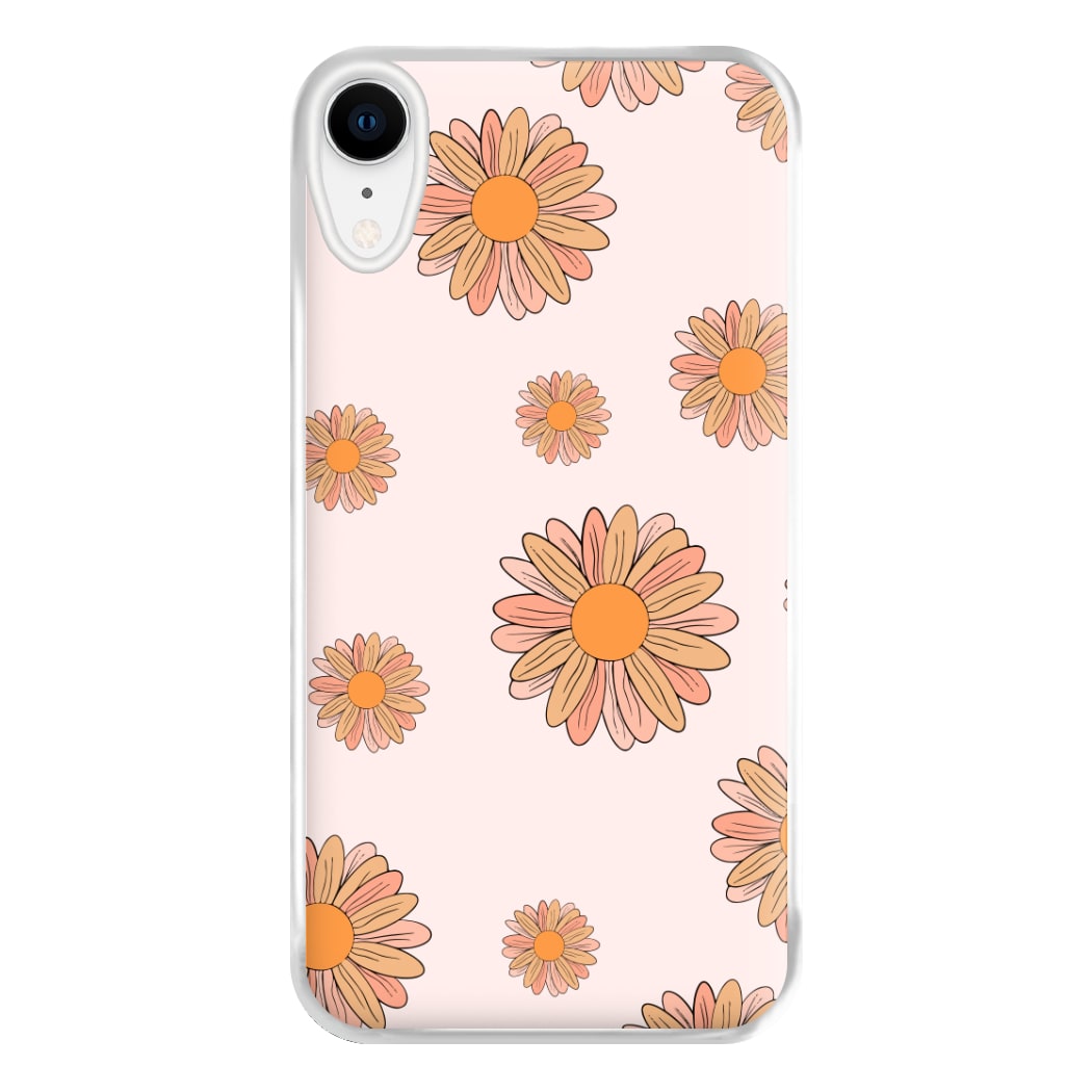 Peach Daisy Phone Case for iPhone XR