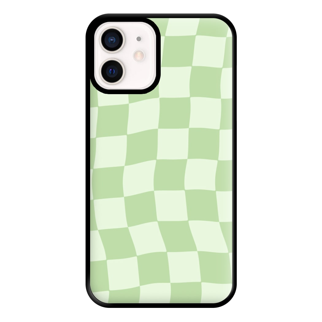 Green Checkers Phone Case for iPhone 13 Mini