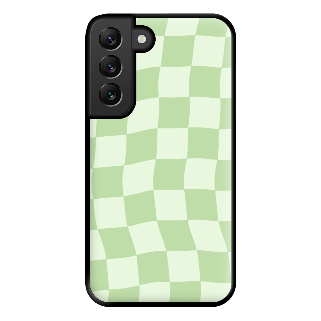 Green Checkers Phone Case for Galaxy S22 Plus