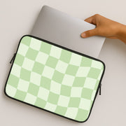 Green Checkers Laptop Sleeve 2