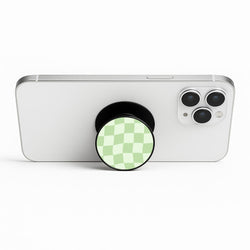 Green Checkers Phone Stand
