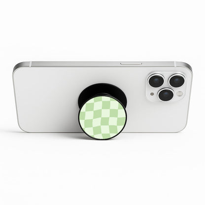 Green Checkers Phone Stand
