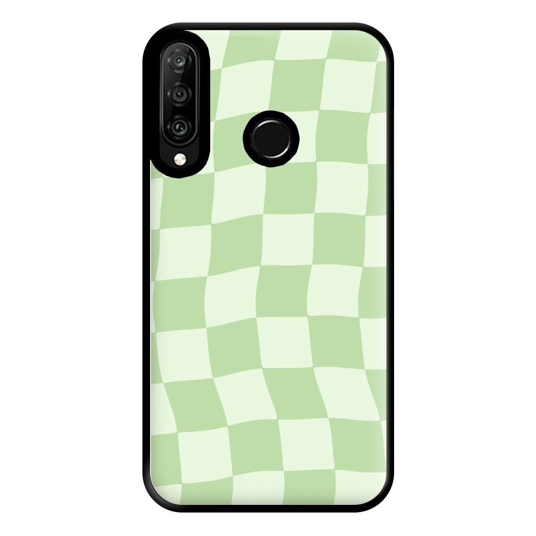 Green Checkers Phone Case for Huawei P30 Lite