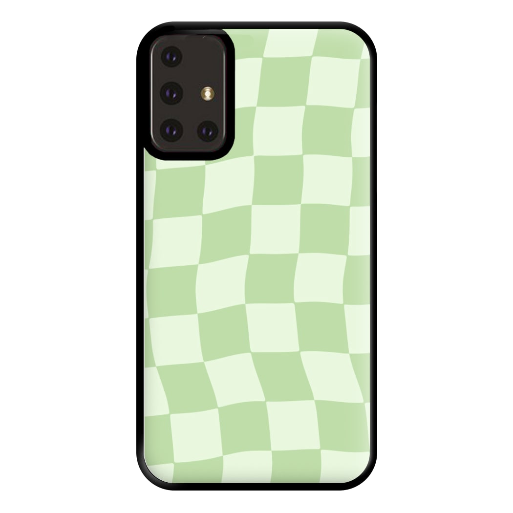 Green Checkers Phone Case for Galaxy A71