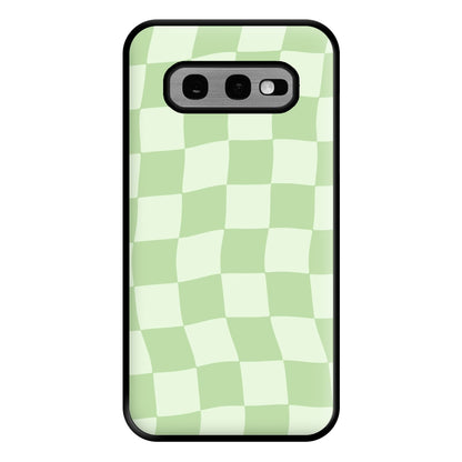 Green Checkers Phone Case for Galaxy S10e