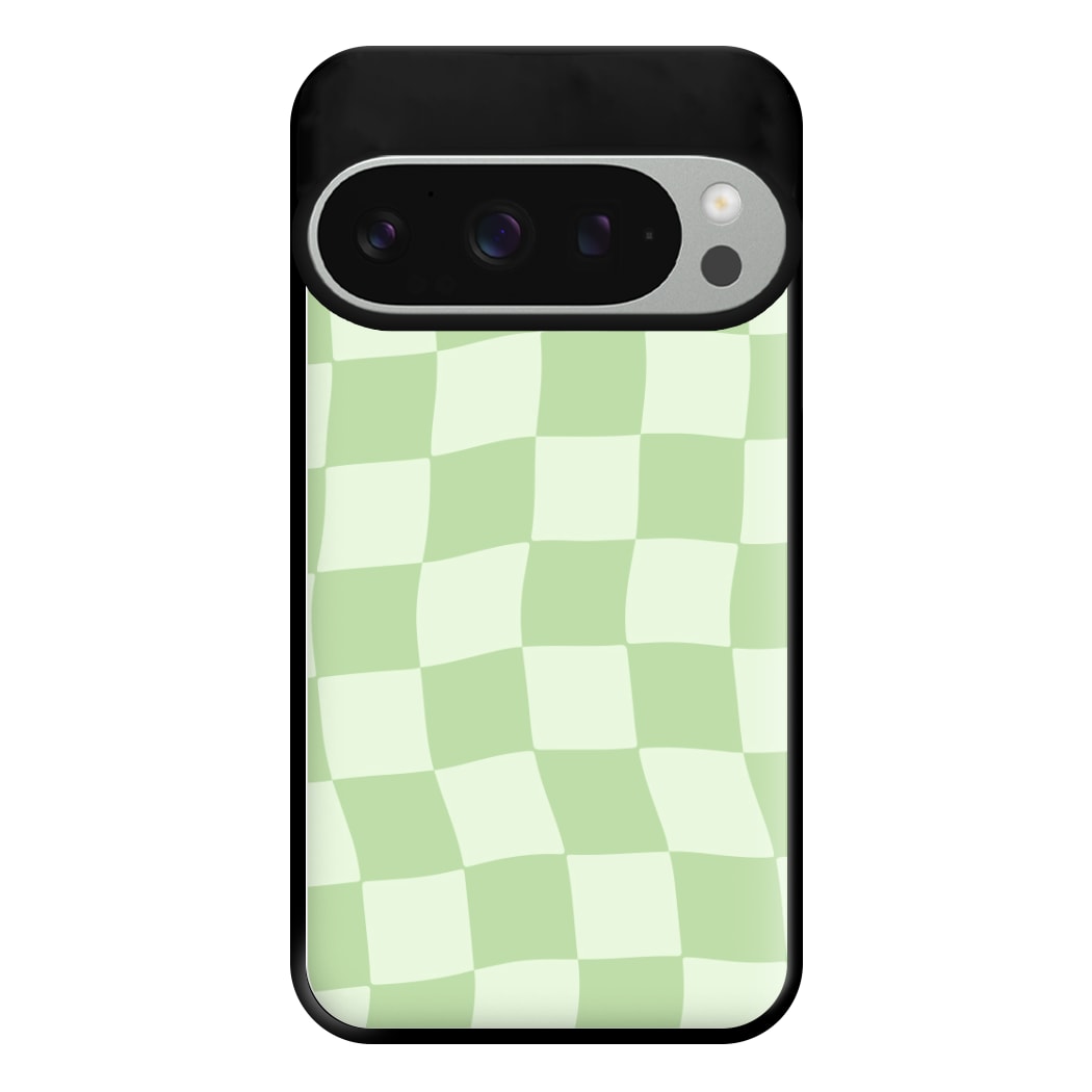 Green Checkers Phone Case for Google Pixel 9 Pro XL