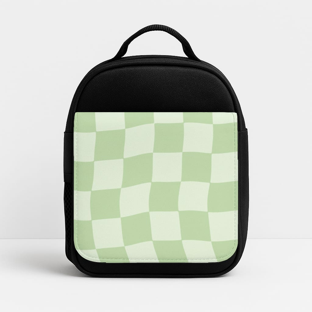 Green Checkers Lunchbox