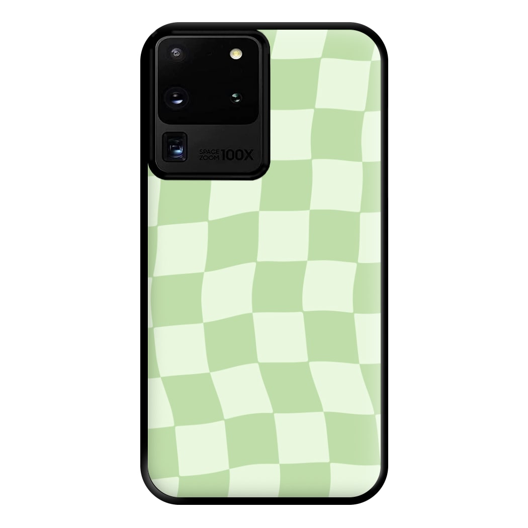 Green Checkers Phone Case for Galaxy S20 Ultra