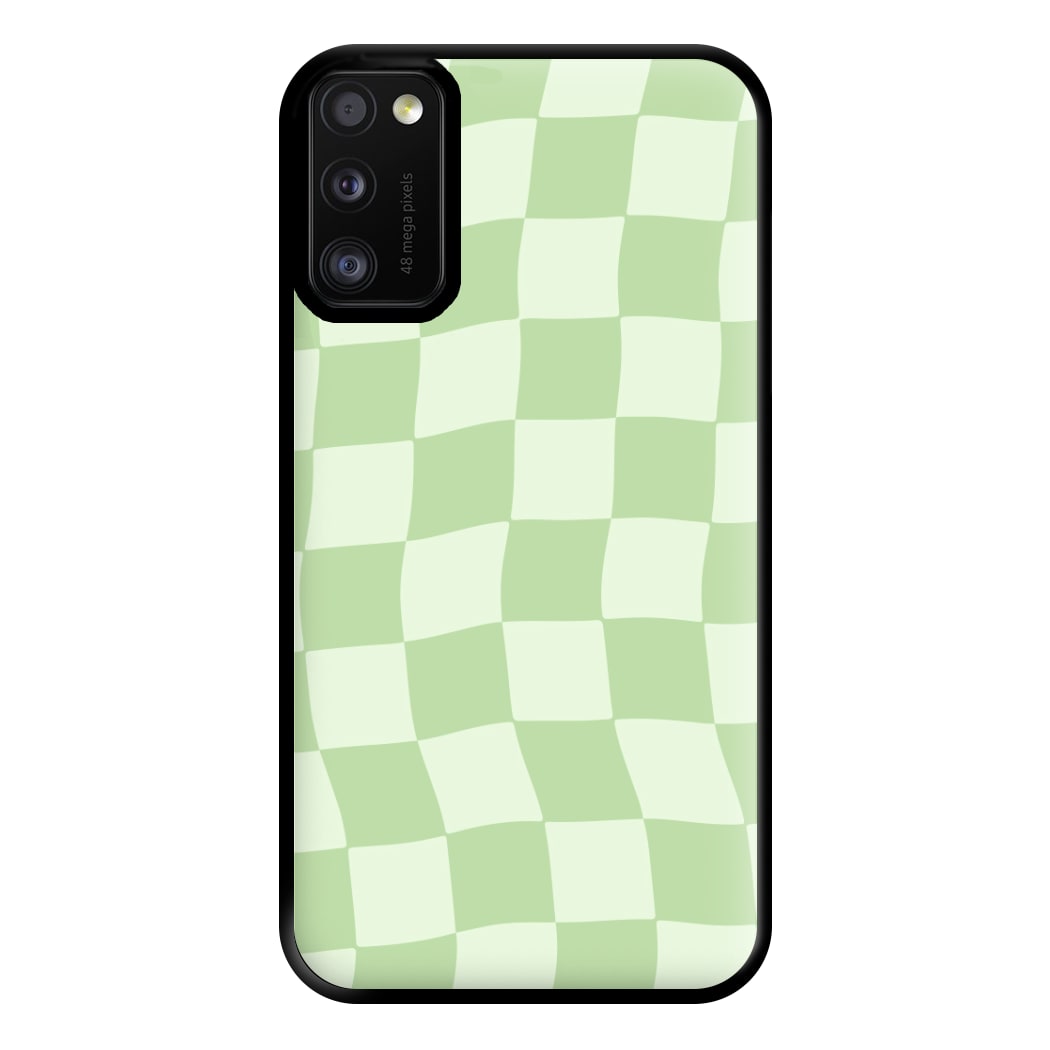 Green Checkers Phone Case for Galaxy A41