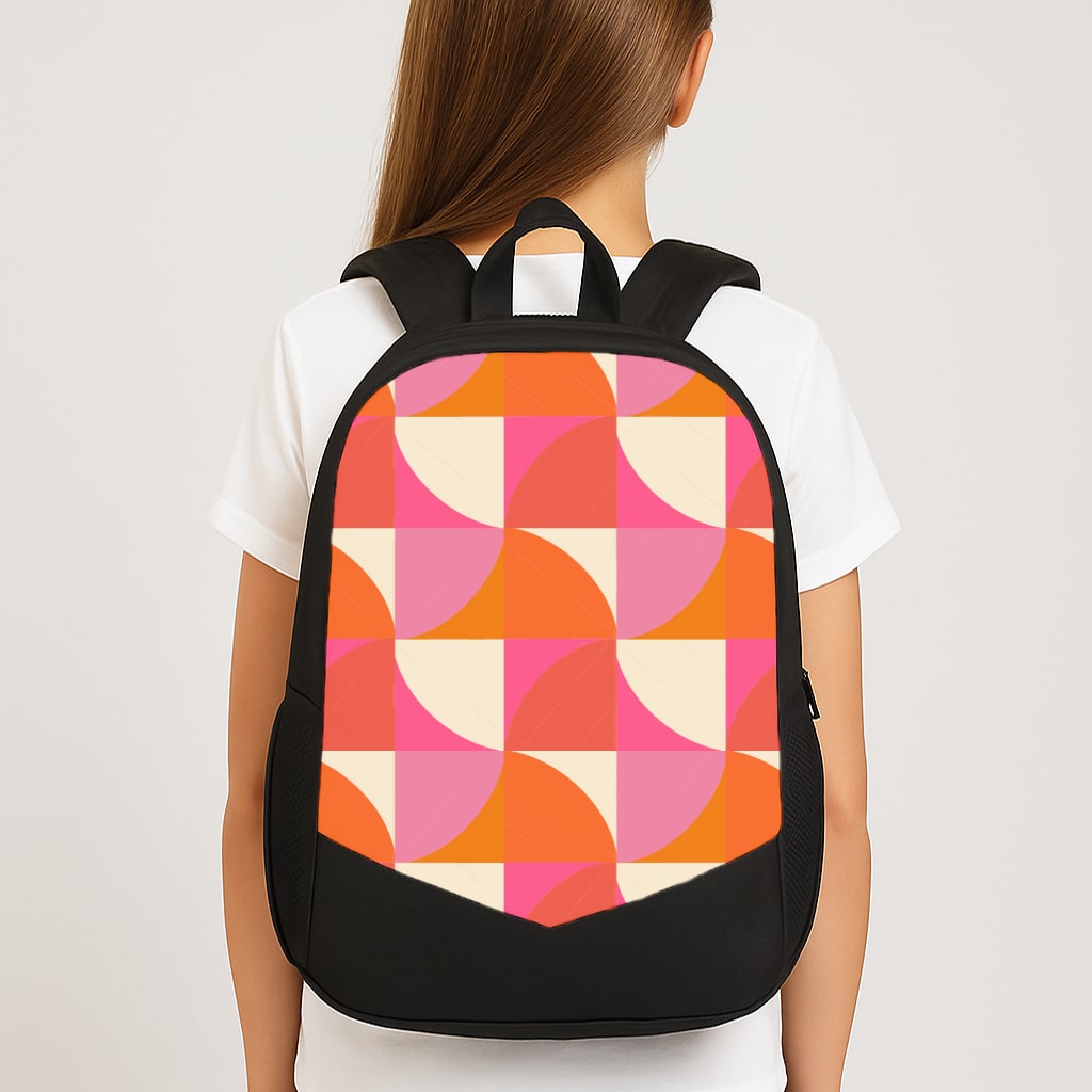 Wavy Abstract  Large School Bag