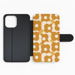 Retro Flower Pattern Flip Phone Case