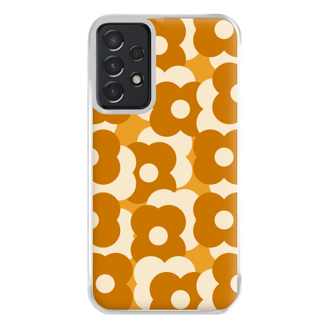 Retro Flower Pattern Phone Case for Galaxy A52 / A52s