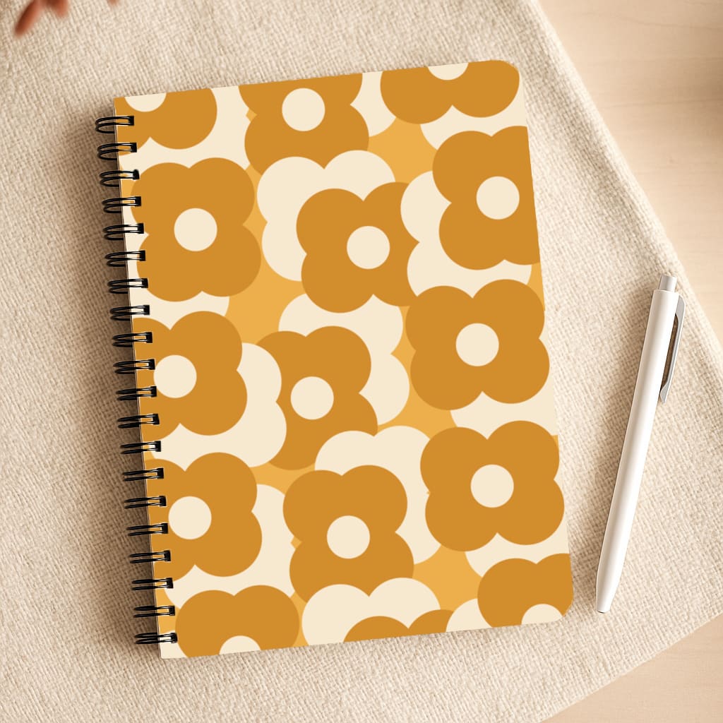 Retro Flower Pattern Notepad