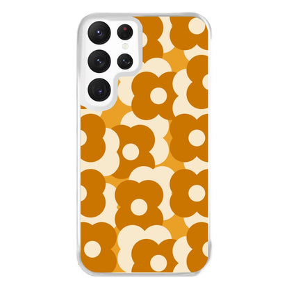 Retro Flower Pattern Phone Case for Galaxy S22 Ultra