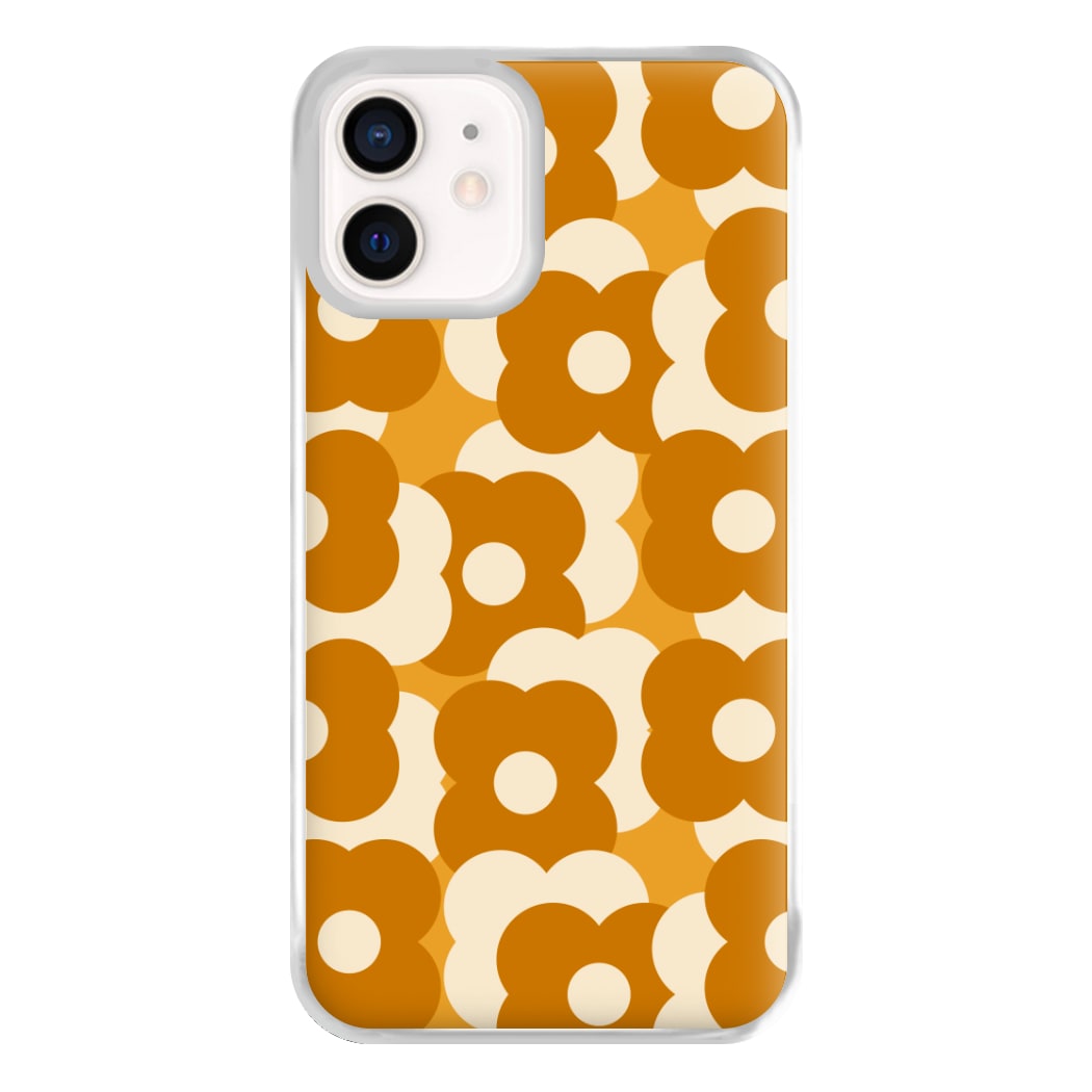 Retro Flower Pattern Phone Case for iPhone 13 Mini