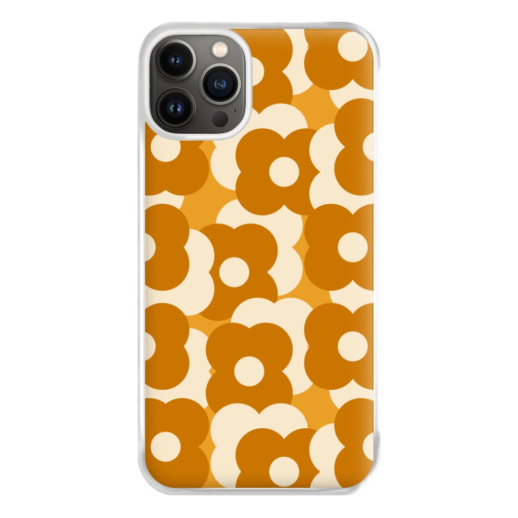 Retro Flower Pattern Phone Case for iPhone 13