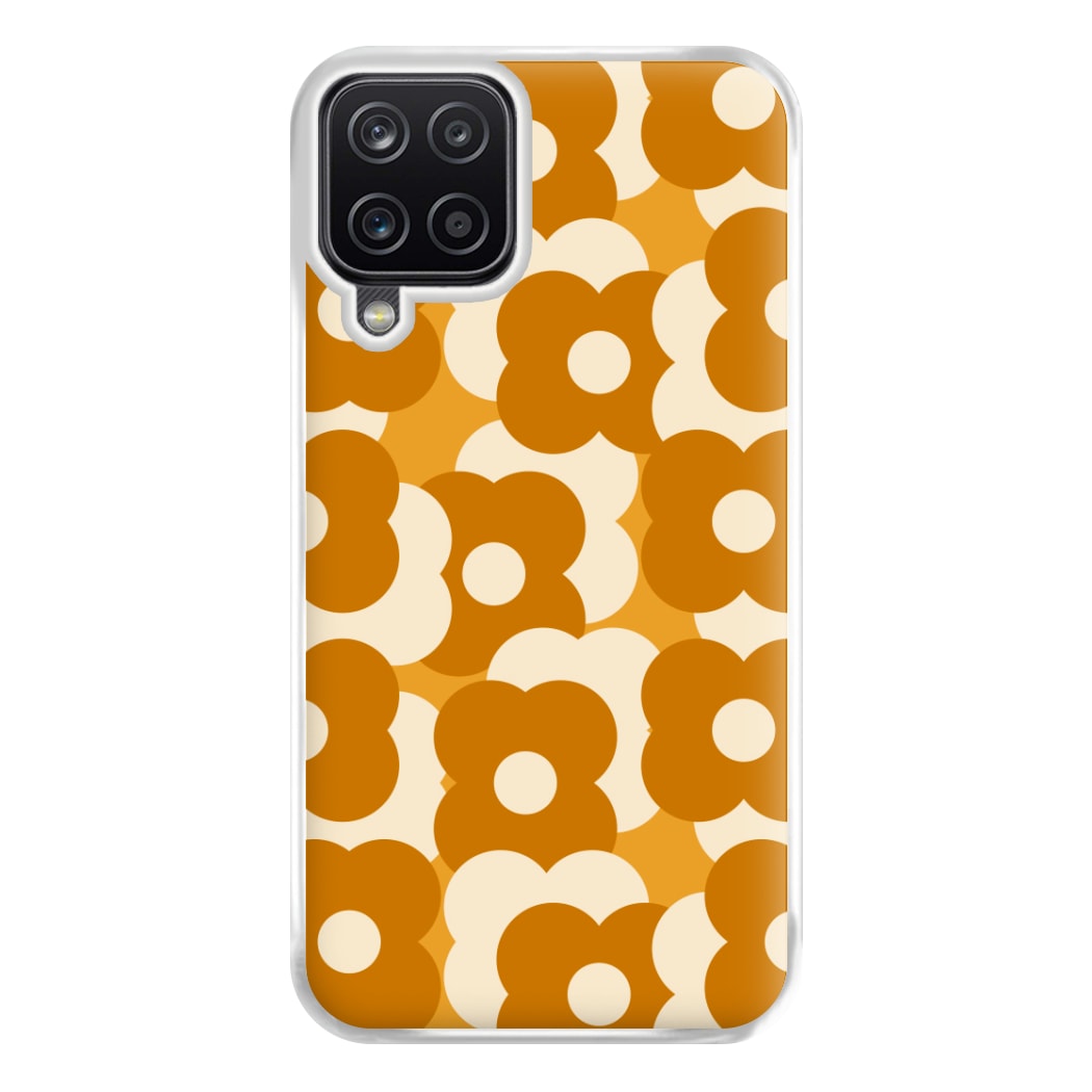 Retro Flower Pattern Phone Case for Galaxy A12