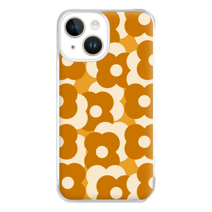 Retro Flower Pattern Phone Case for iPhone 14