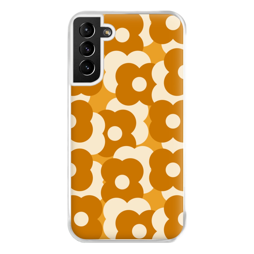 Retro Flower Pattern Phone Case for Galaxy S21 Plus