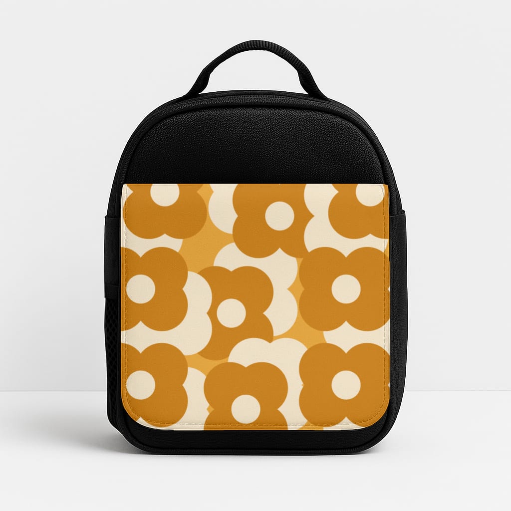 Retro Flower Pattern Insulated Lunchbox