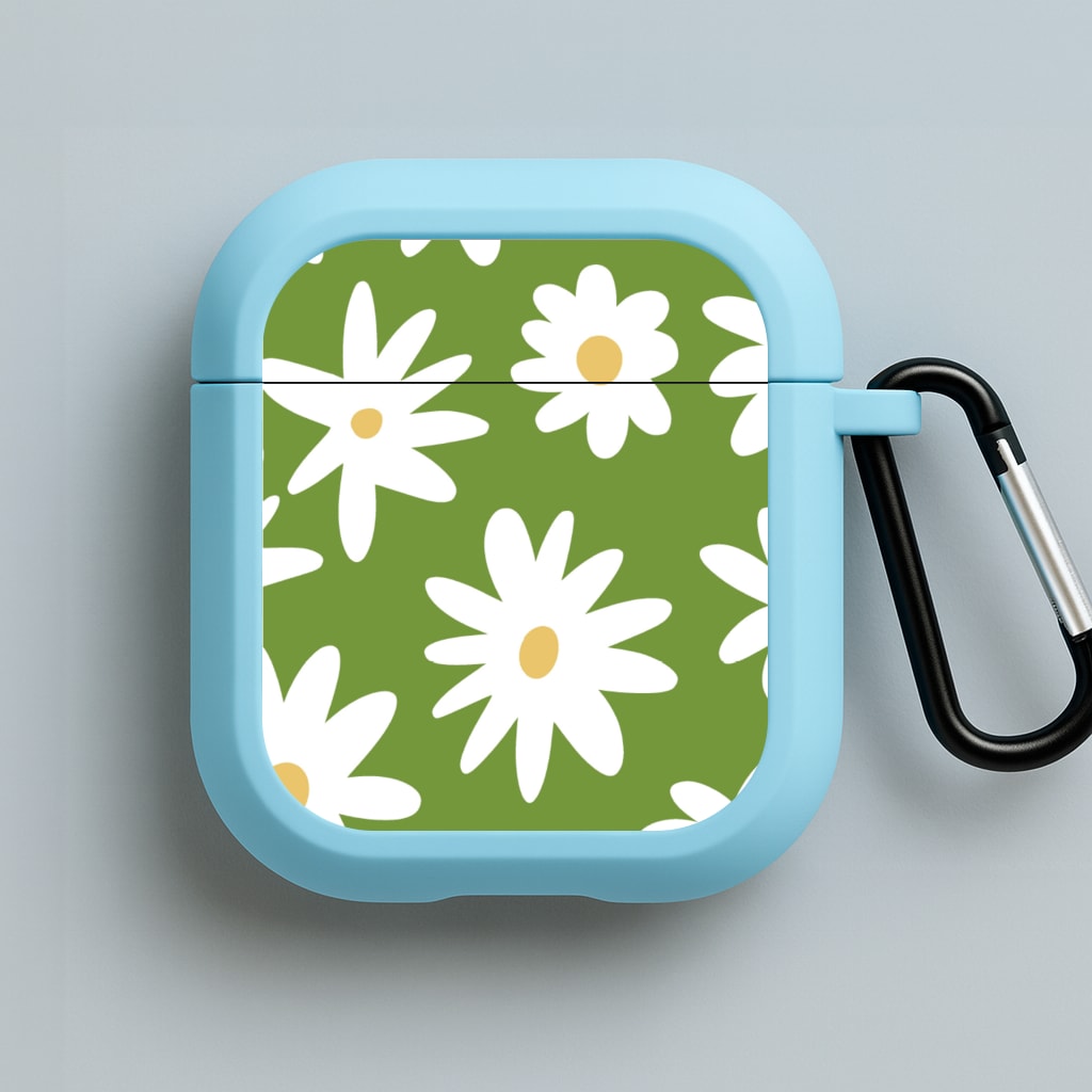 Funky Daisy Blue AirPods Case