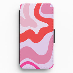 Purple & Pink Abstract  Flip / Wallet Phone Case