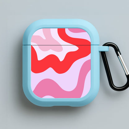 Purple & Pink Abstract  Blue AirPods Case