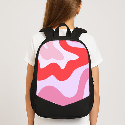 Purple & Pink Abstract  Large School Bag