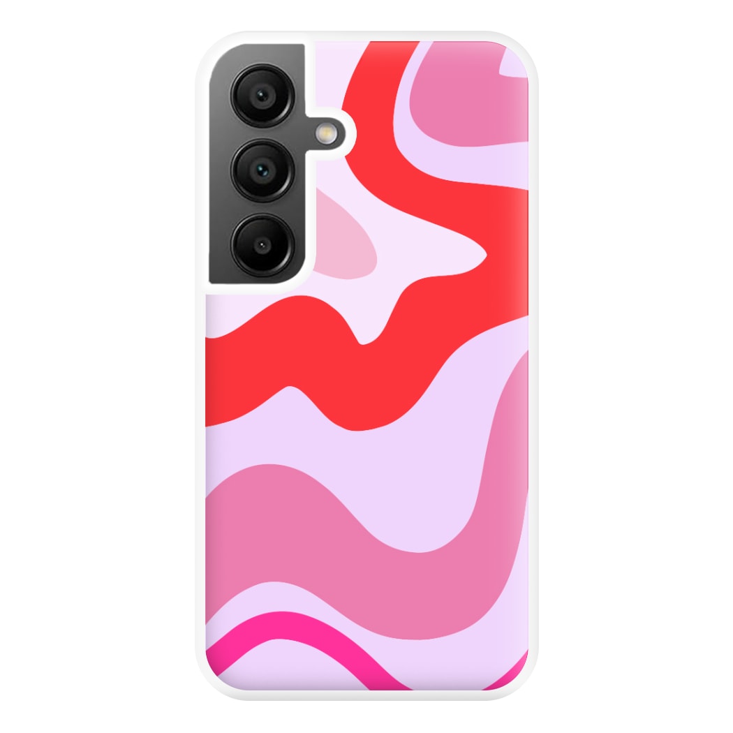 Purple & Pink Abstract  Phone Case for Galaxy A55