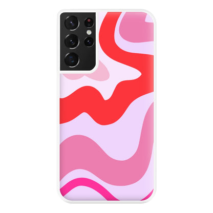 Purple & Pink Abstract  Phone Case for Galaxy S21 Ultra